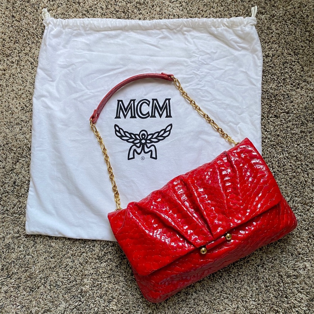 MCM Patent Should bag. EUC